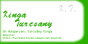 kinga turcsany business card